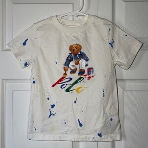 Ralph Lauren White Polo Bear Graphic Tee